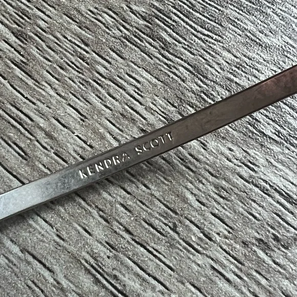 Kendra Scott signed silver Cuff Bracelet with White Stones - Picture 6 of 12